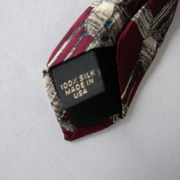 Vintage STRUCTURE SILK MADE IN USA ARCHITECT  Pattern  55” X 4” Wide - Picture 4 of 4